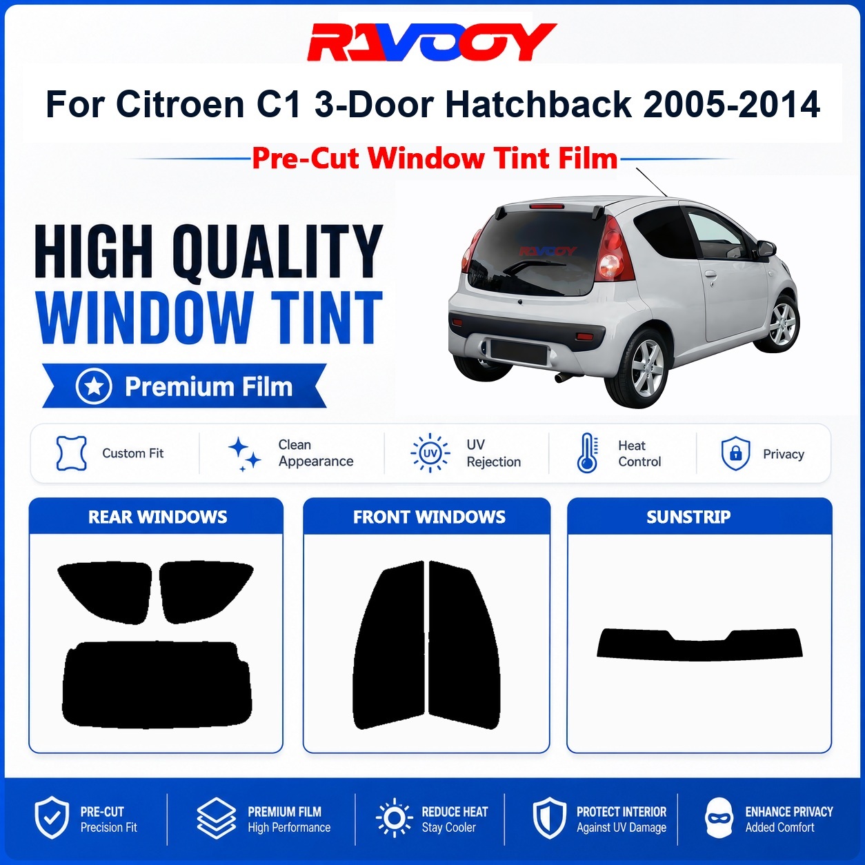 시트로엥 C1 3도어 해치백 2005-2014 프론트  - Privacy Screen Protector 리뷰 및 가격