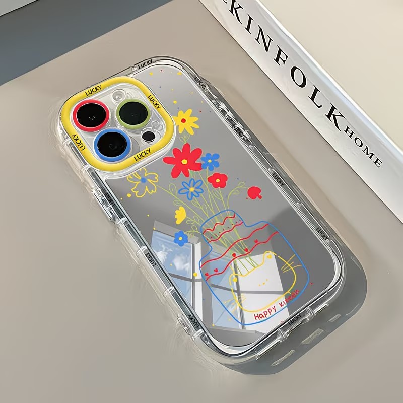 여름 데이지 고양이 꽃병 디자인 미러 폰 케이스 아이폰 - Apple Iphone 16 리뷰 및 가격
