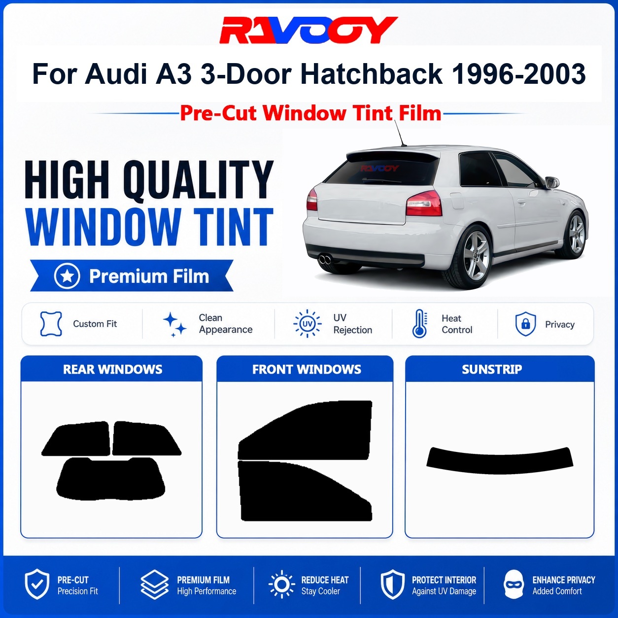 아우디 A3 3도어 해치백 1996-2003 프론트 & - Privacy Screen Protector 리뷰 및 가격