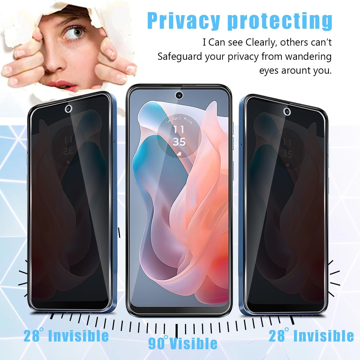 2 팩 개인 정보 보호 필터 강화 유리 필름 Motor - Privacy Filter 2Pack 리뷰 및 가격